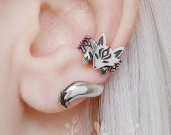 Fox Ear Cuff No Piercing, Kitsune Earcuff, Japan Fox Earring