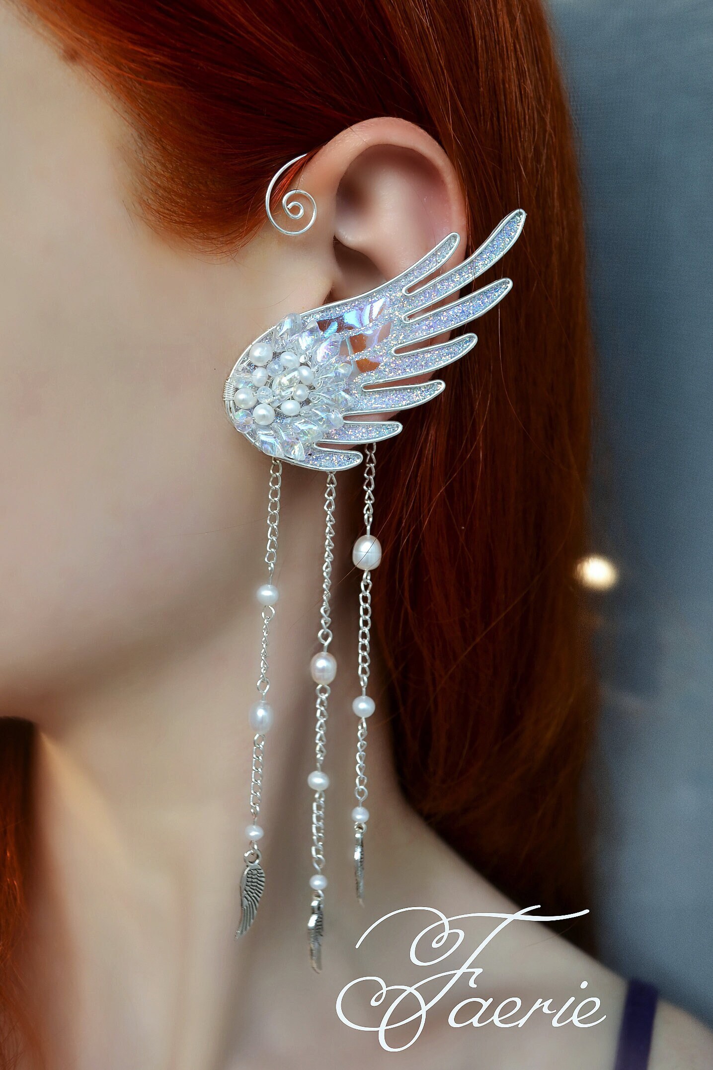 Angel wing ear cuff deals