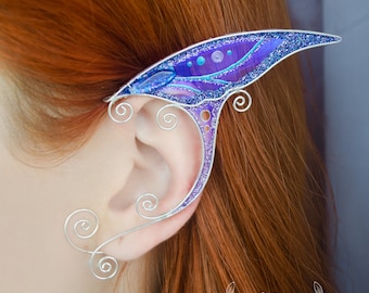 Elf ear cuffs no piercing, Fairy ear cuff earring, elven ear wrap