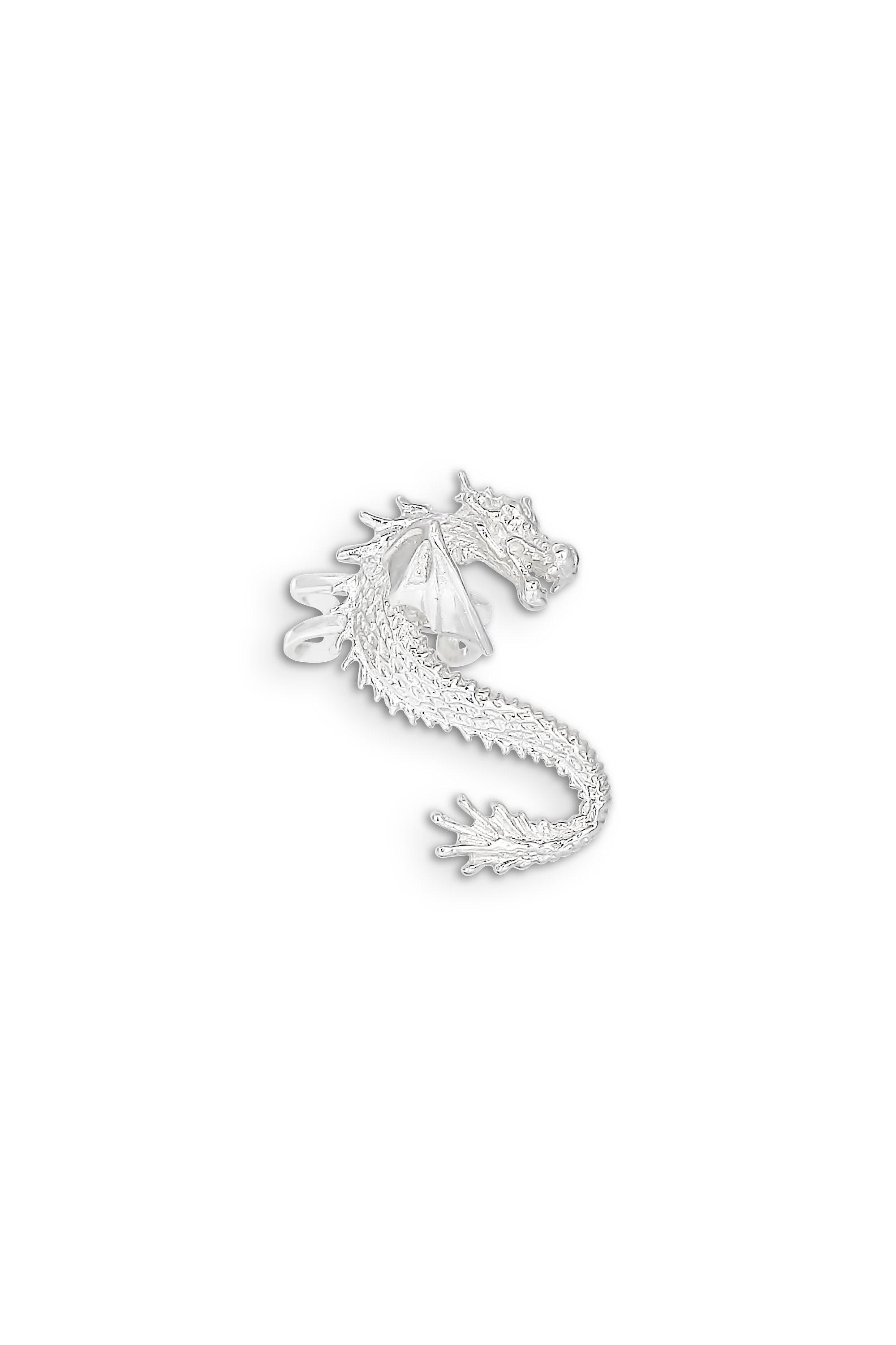 Dragon Ear Cuff Silver Dragon Earring Cartilage Earcuff No Etsy
