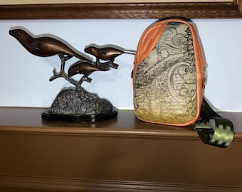 Bolso bandolera Shire color naranja atardecer