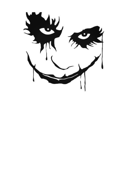 Joker Vinyl Decal Laptop Sticker or Car Decal Etsy