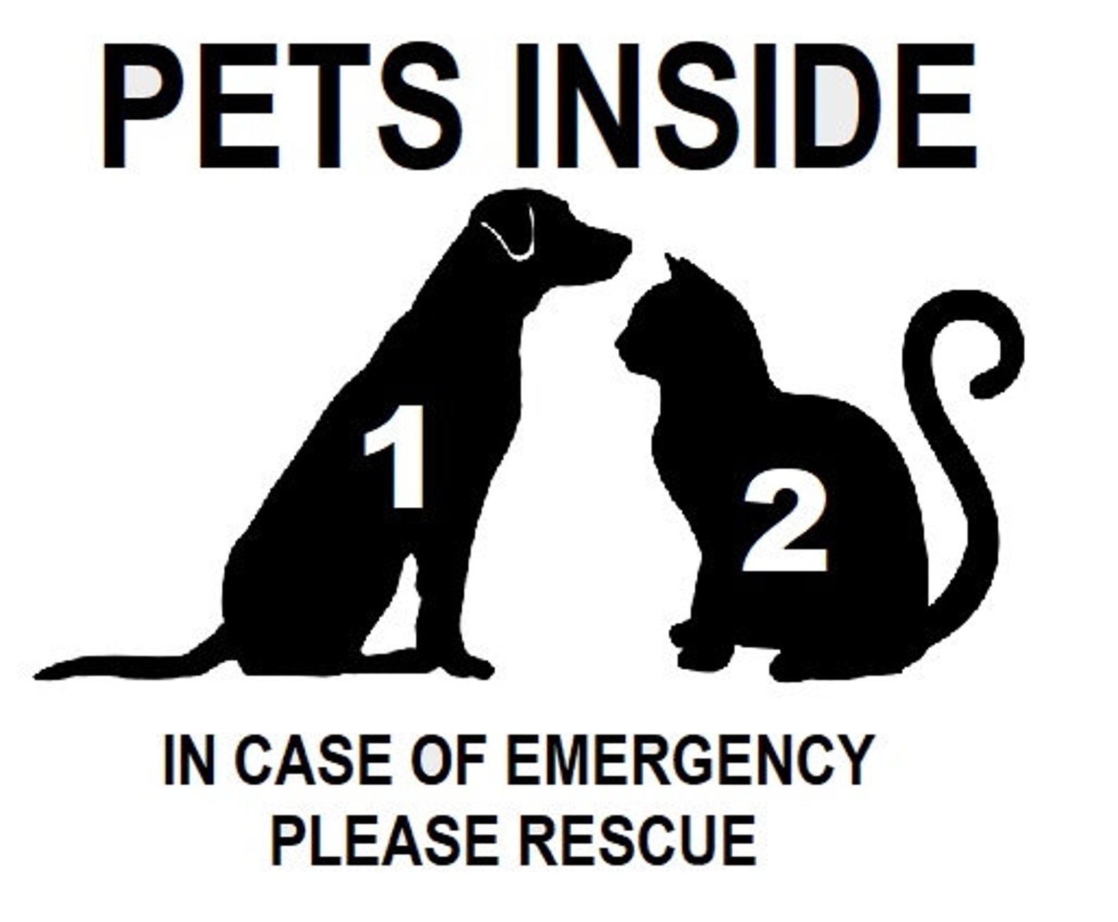Emergency Rescue Pet Window Sticker - Etsy