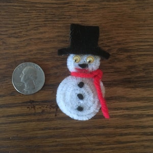 Snowman Brooch