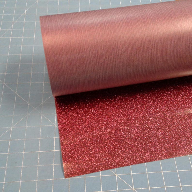 Burgundy Siser Glitter 20 x 5' Roll Heat Transfer Etsy