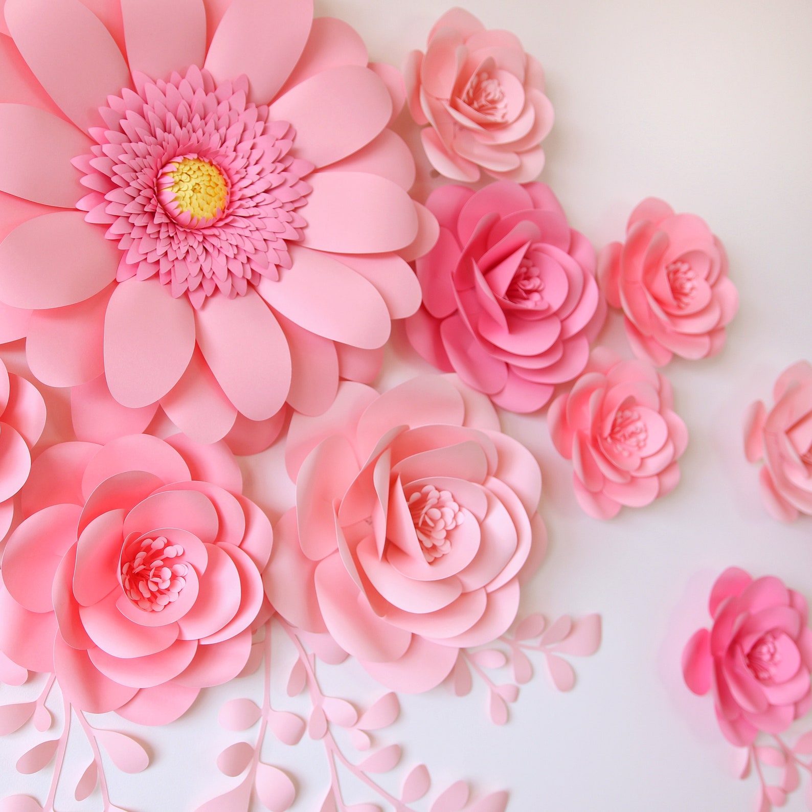 Nursery Wall Paper Flowers / Paper Flowers Wall Decor / Paper Flowers