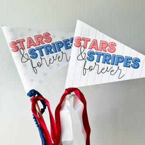 Stars and Stripes Forever Pennant Flag, Memorial Day Flag, DIY Pennant ...