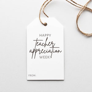 Happy Teacher Appreciation Week Gift Tags, Teacher Appreciation Gift, Gift Card Tag, Thank You Tags, DIY Gift