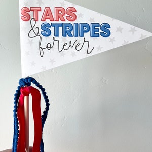Stars and Stripes Forever Pennant Flag, Memorial Day Flag, DIY Pennant ...