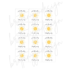 Something to Brighten Your Day Gift Tags, Square Tag, Sunshine Gift, Send Sunshine Gift Tag, Hang Tag, Bakers Tag, Printable image 2