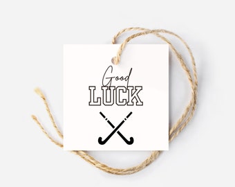 Field Hockey Game Day Tags, Good Luck, Pre-Game Treat, Rivalry Game, Senior Night, Square Tag, Hang Tag, Printable