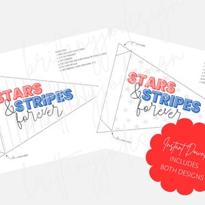 Stars and Stripes Forever Pennant Flag, Memorial Day Flag, DIY Pennant ...