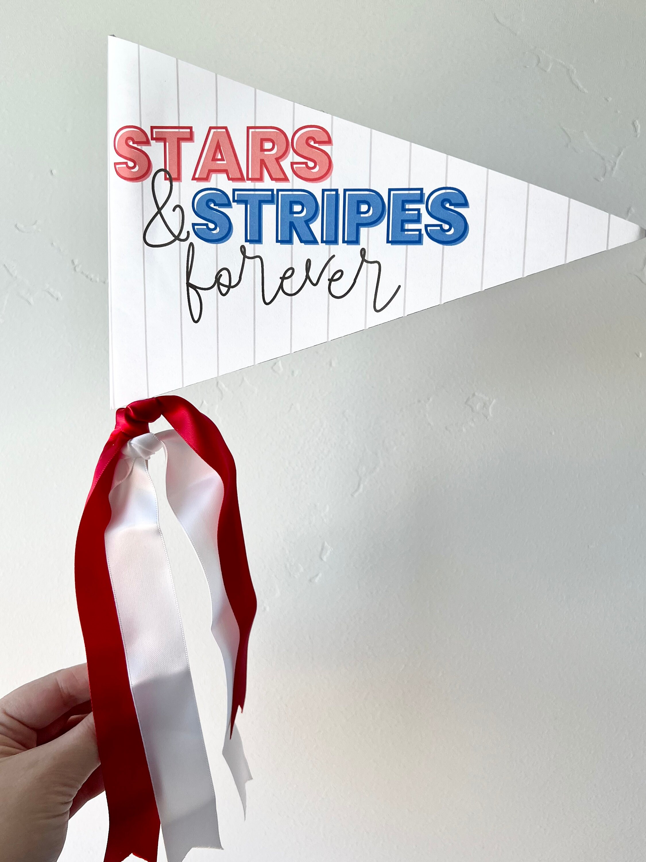 Stars and Stripes Forever Pennant Flag, Memorial Day Flag, DIY Pennant ...