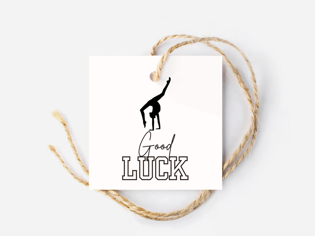 Gymnastics Meet Day Tags, Good Luck, Premeet Treat, Senior Night