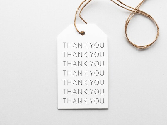 Thank You Gift Tags Thank You Tags Hang Tag Bakers Tag | Etsy