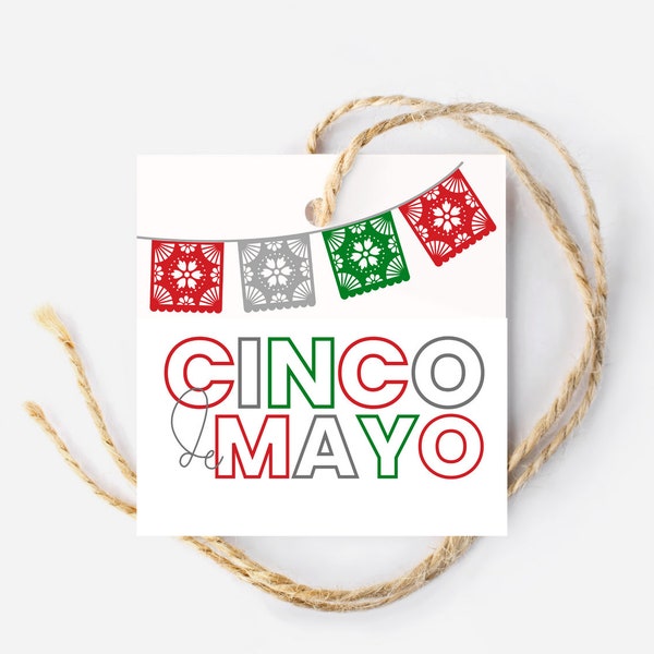 Cinco de Mayo Gift Tag, Fiesta Hang Tag, Printable Gift Tags, Happy Cinco de Mayo Printable
