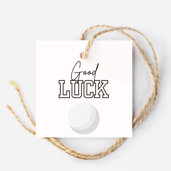 Golf Match Day Tags, Good Luck, Pre-Match Treat, Senior Night, Golf Tag, Square Tag, Hang Tag, Printable