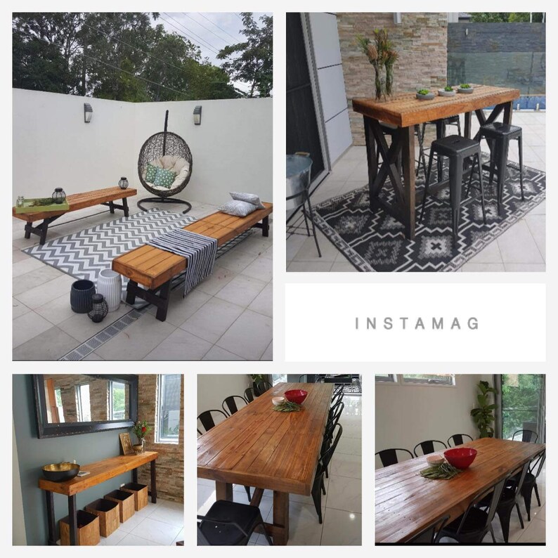 Reclaimed Timber Dining Collection Etsy Australia