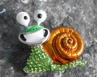 Schnecke , kawaii,  Brosche, Pin Anstecker, Metall