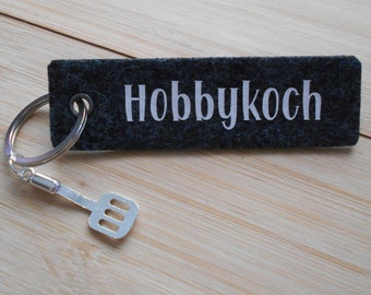 Hobbykoch Schlüsselanhänger Filz Koch Küche Pfannenwender