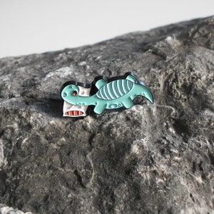 Dinosaurier Brosche Pin , verschiedene Designs, Anstecker, Metall, emailliert, Dino Bild 5