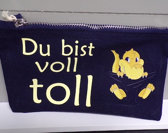 Drache Du bist voll toll Stiftemäppchen Federmäppchen Tasche Kosmetik