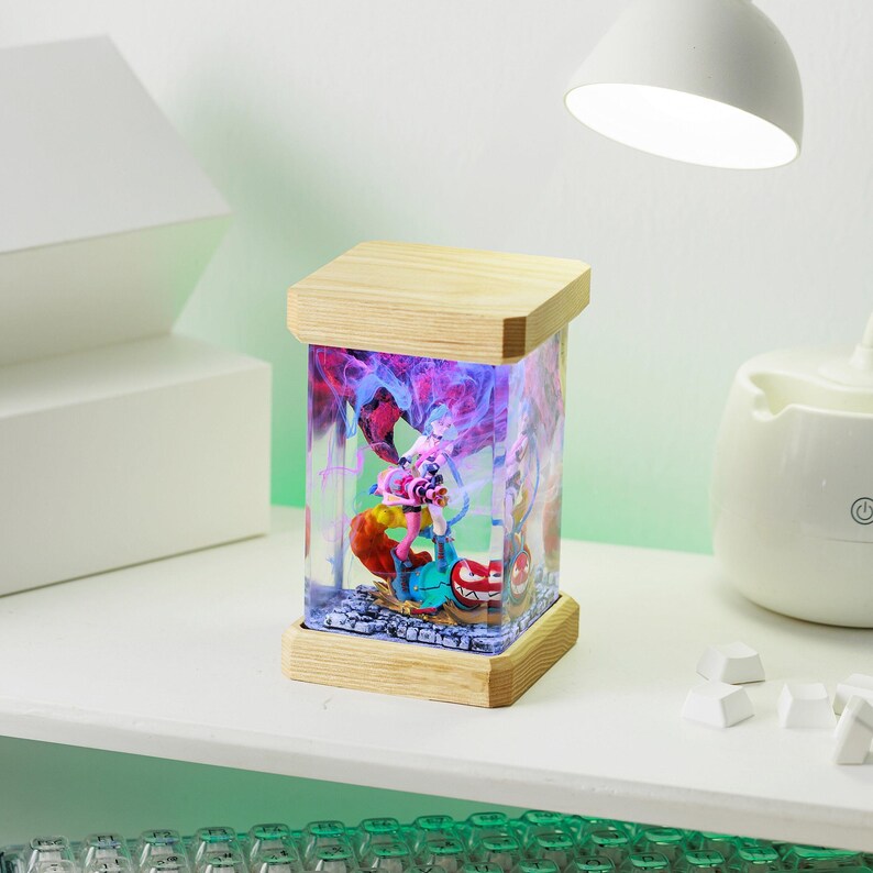 Jinx Resin Lamp, League of Legends Anime Figure Art Night Light, Unique ...