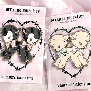 Lamb Twins Pin | Creepy Cute Oddity Art on Hard Enamel Accessory