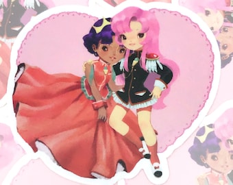 Revolutionäre Mädchen Aufkleber | Süßes schrulliges magisches Mädchen klassische Anime-Kunst auf wasserfestem Vinyl | LETZTE CHANCE