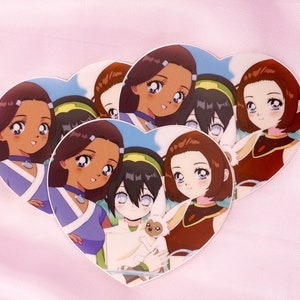 Girls in the Gang Sticker | 90s Anime Aesthetic Cartoon Fanart on Waterproof Vinyl