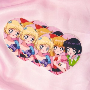 Power Girls Sticker | 90s Anime Colorful Cartoon Superhero Art on Waterproof Vinyl