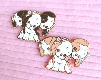 Creepy Cute Puppy Cerberus Pin | Retro Kitsch Mythology Dog as Hard Enamel Accessory