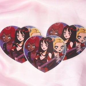Hex Girls Sticker | Retro Cartoon 90s Anime Style Art on Waterproof Vinyl