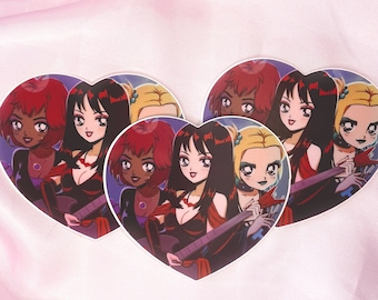 Hex Girls Sticker | Retro Cartoon 90s Anime Style Art on Waterproof Vinyl