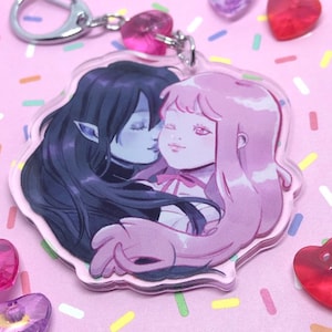 Bubbline Keychain | Marceline & Bubblegum Ship Art on Acrylic Charm Accessory