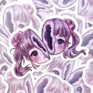 Body Horror Sticker Geode Girl | Creepy Cute Art on Waterproof Vinyl | LAST CHANCE