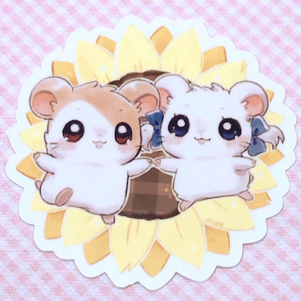 Hamtaro & Bijou Hamsters Stickers | Cute Anime Art on Waterproof Vinyl