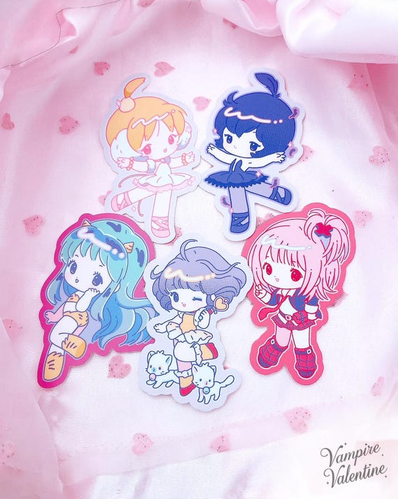 Magical Girls Stickers | Anime Cute Colorful Art on Gloss/Matte Vinyl