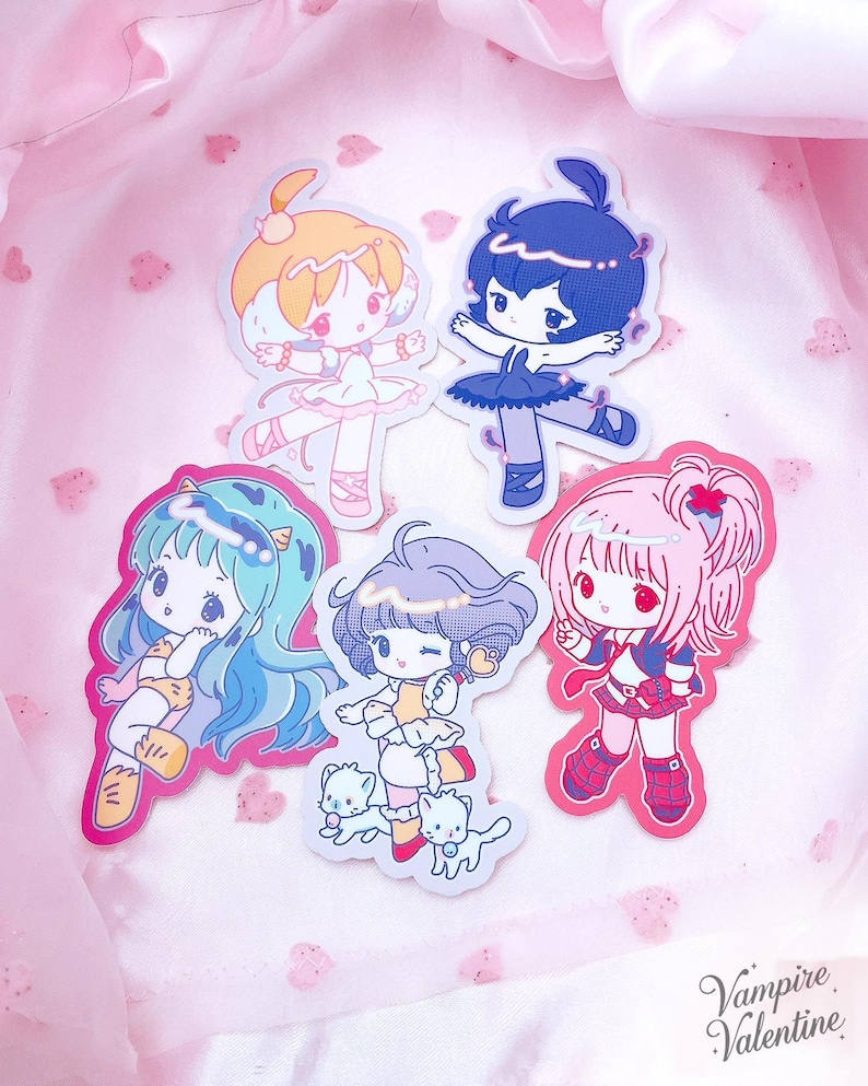 Magical Girls Stickers | Anime Cute Colorful Art on Gloss/Matte Vinyl image 1