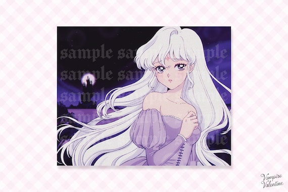 Last Unicorn Lady Amalthea Print | 90s Anime Aesthetic Cute Cartoon Art as Kawaii Home Decor