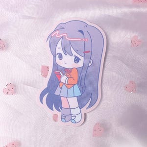 DDLC Literature Club Anime Stickers | Cute Colorful Visual Novel Fan Art on Vinyl Just Yuri