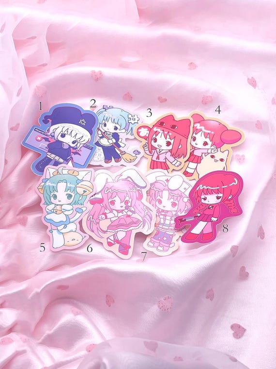 Throwback Anime Girls Stickers | Internet Colorful Art on Vinyl