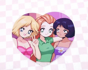 Totally Spies Sticker | Sam Clover & Alex 90s Anime Retro Cartoon Art on Waterproof Vinyl | LAST CHANCE