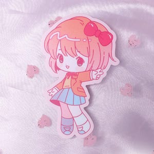 DDLC Literature Club Anime Stickers | Cute Colorful Visual Novel Fan Art on Vinyl Just Sayori