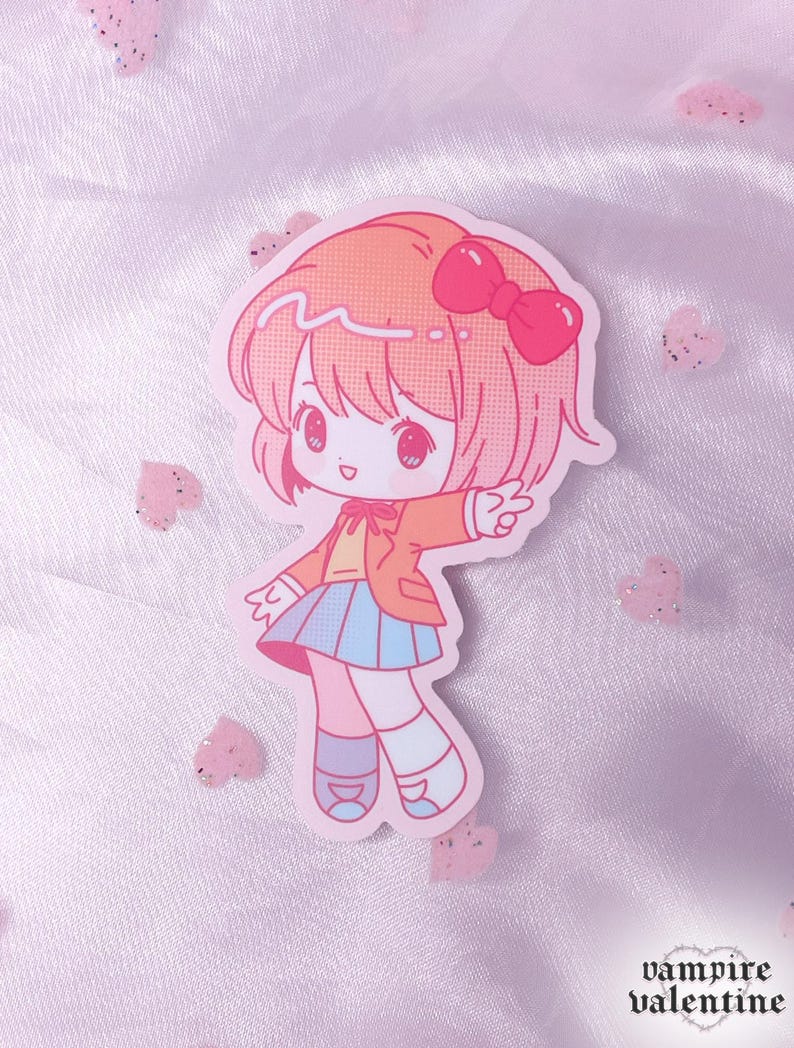 DDLC Literature Club Anime Stickers | Cute Colorful Visual Novel Fan Art on Vinyl Just Sayori
