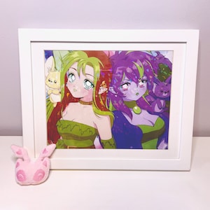 NeoFaeries 90s Aesthetic 8x10&quot; Anime Wall Art Poster Print - Retro Anime Artwork for Fans of Virtual Pets 90s Art and Anime