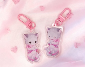 Kinky Kitty Keychain | Pet Play Acrylic Charm Accessory | LAST CHANCE