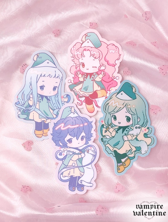 Witch Hat Apprentices Anime Stickers | Cute Colorful Anime Fan Art on Gloss Vinyl