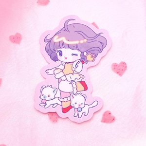 Magical Girls Stickers | Anime Cute Colorful Art on Gloss/Matte Vinyl Creamy