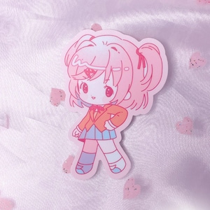 DDLC Literature Club Anime Stickers | Cute Colorful Visual Novel Fan Art on Vinyl Just Natsuki